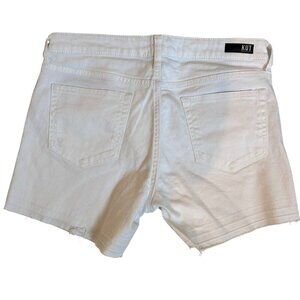 Kut From Kloth Andrea 8 White Denim Jean Short Casual Preppy Cotton